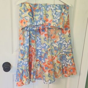 100% Linen Midi A-line Vintage Skirt